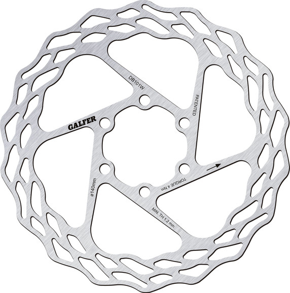 Galfer Bike Wave Fixed 1.8mm 6-Bolt Disc Brake Rotor