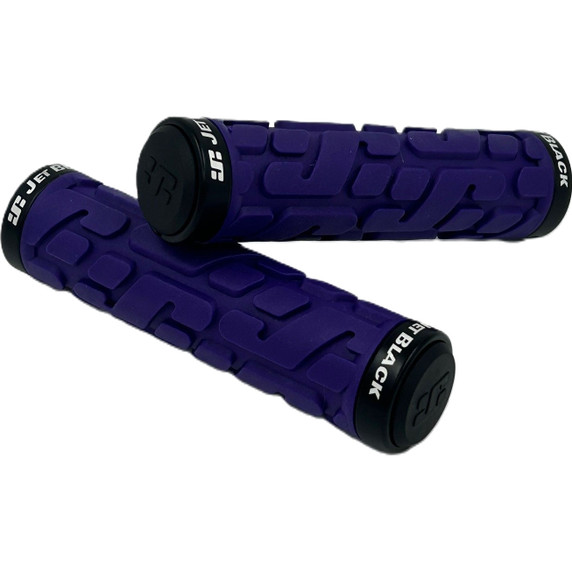 JetBlack Rivet Lock-On Grips Purple/Black