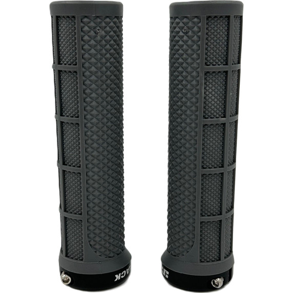 JetBlack Staple Lock-On Grips Grey/Black