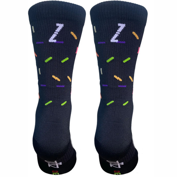 Zeffz Confetti Sock Black