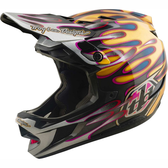 Troy Lee Designs D4 AS Carbon Helmet Overspray Gold / Black