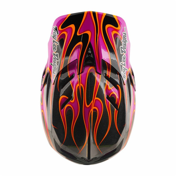Troy Lee Designs D4 AS Carbon Helmet Torched Carbon / Magenta
