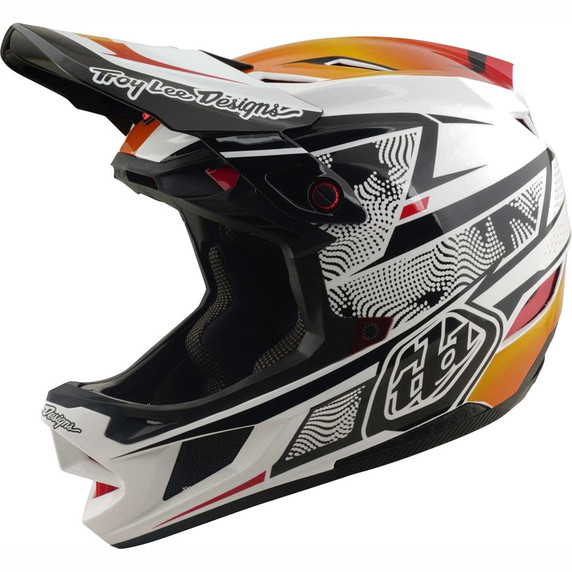 Troy Lee Designs D4 AS Composite Helmet Lined Up White