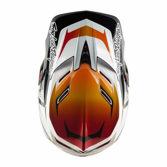 Troy Lee Designs D4 AS Composite Helmet Lined Up White