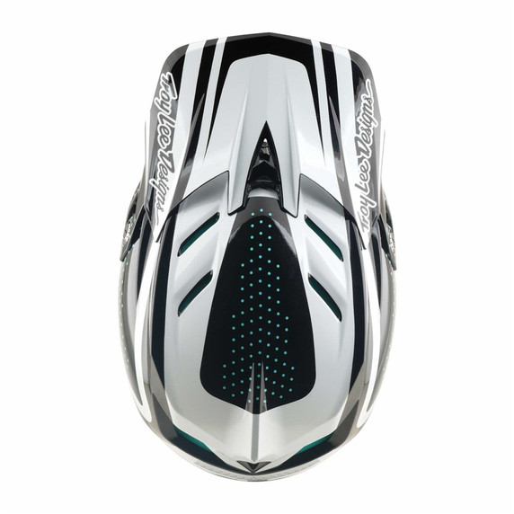 Troy Lee Designs D4 AS Polyacrylite Helmet The Line Charcoal / White