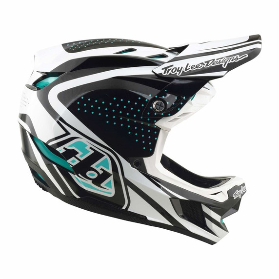Troy Lee Designs D4 AS Polyacrylite Helmet The Line Charcoal / White