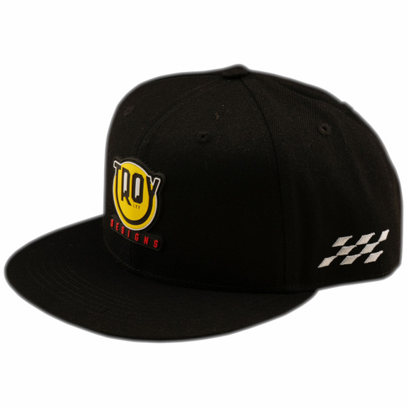Troy Lee Designs Happy Dayz Flat Bill Snapback Hat Black