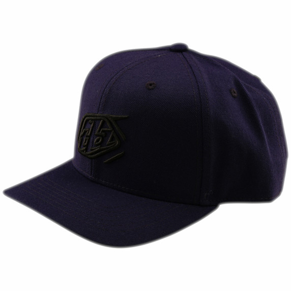 Troy Lee Designs Signature Flat Bill Snapback Hat Indigo