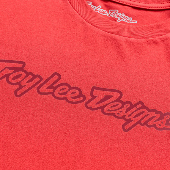 Troy Lee Designs Signature Youth Short Sleeve Tee Scarlet