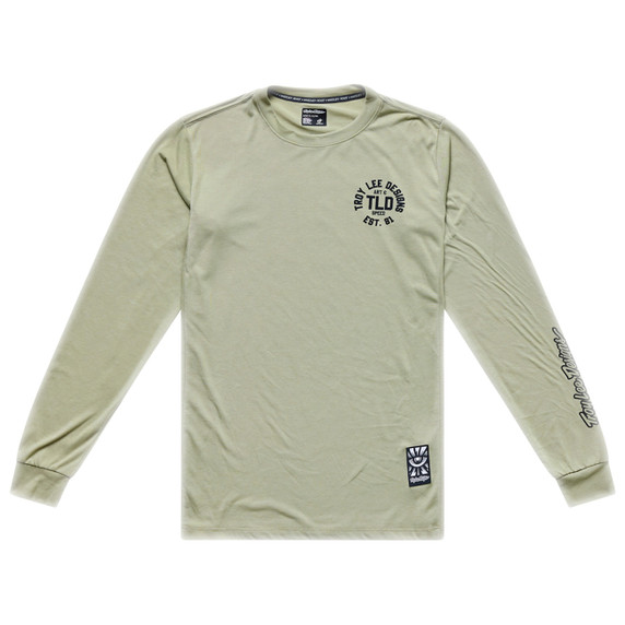Troy Lee Designs Skyline Long Sleeve Ride Tee Stamps Sage