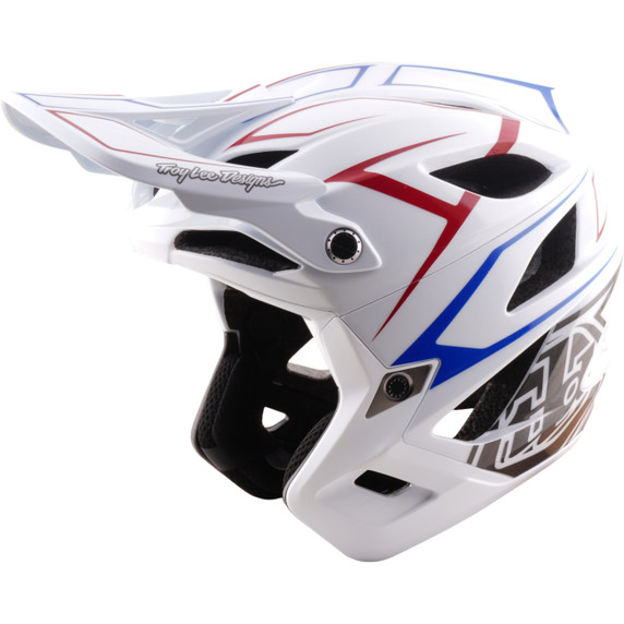 Troy Lee Designs Stage Stunt AS Helmet Pinstripe White