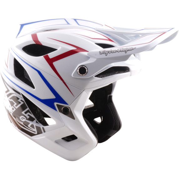 Troy Lee Designs Stage Stunt AS Helmet Pinstripe White