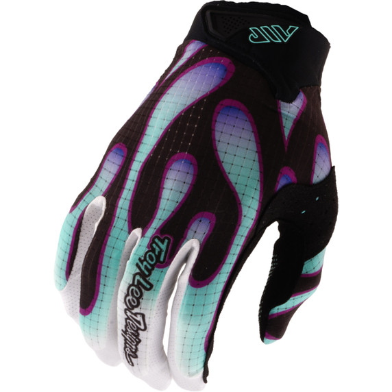 Troy Lee Designs Youth Air Glove Overspray Black / Real Teal