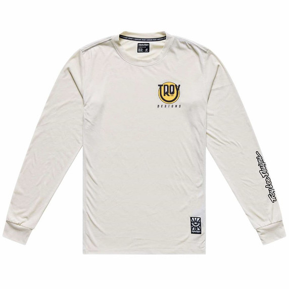 Troy Lee Designs Youth Skyline Long Sleeve Ride Tee Happy Pumice