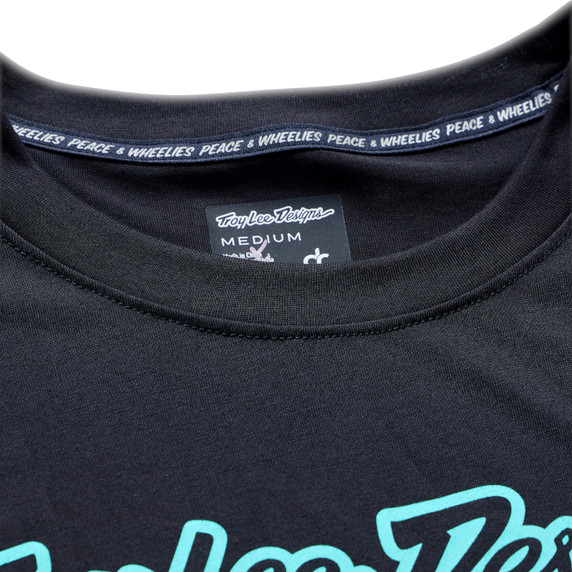 Troy Lee Designs Youth Skyline Long Sleeve Ride Tee Signature Black / Real Teal
