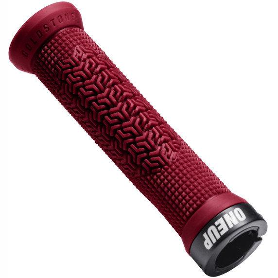 OneUp Components Jackson Goldstone Lock-On Grips Maroon
