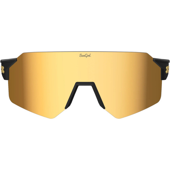 Sungod Airas Matte Black with Gold Lens