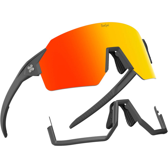 Sungod Airas Matte Grey with Fire Lens
