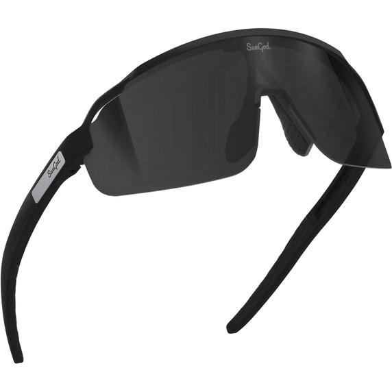 Sungod Forty2s Matte Black with Smoke Lens
