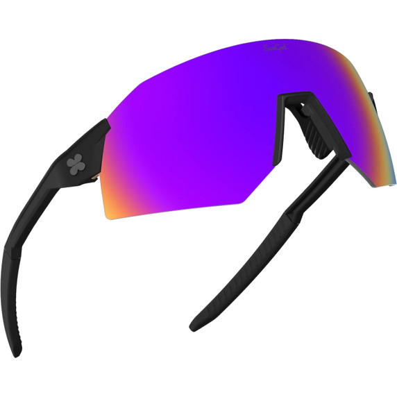 Sungod Ultras Matte Black with Purple Lens
