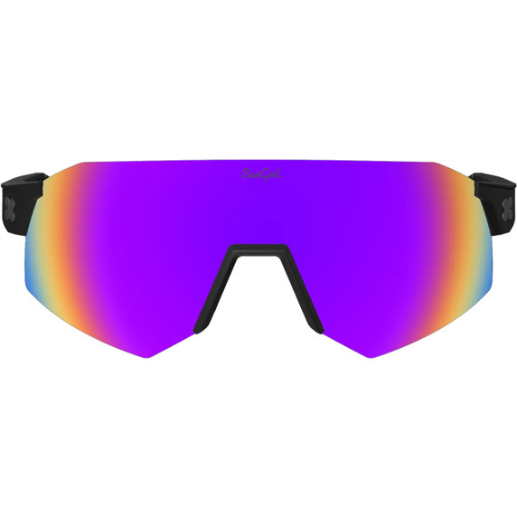 Sungod Ultras Matte Black with Purple Lens