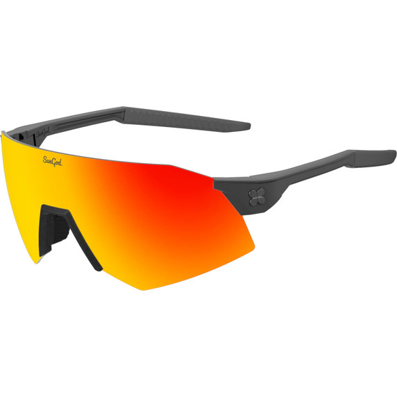 Sungod Ultras Matte Grey with Fire Lens