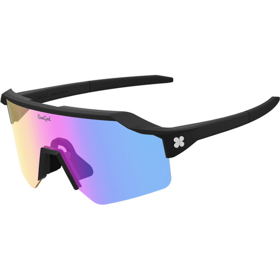 Sungod Vulcans Matte Black with Iris HV Blue Lens