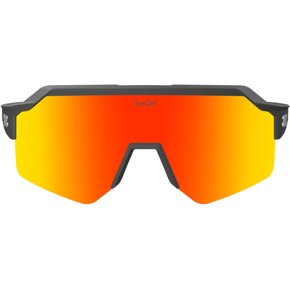 Sungod Vulcans Matte Grey with Fire Lens