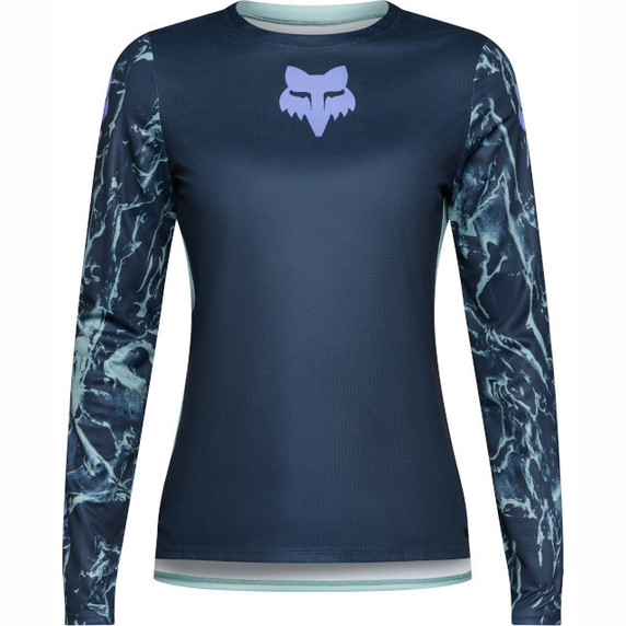 Fox Ranger Long Sleeve Womens Jersey Image Print Arctic Blue
