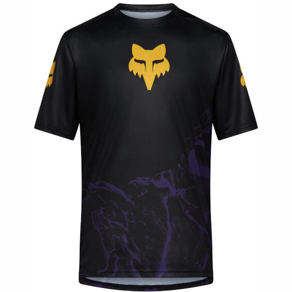 Fox Ranger Short Sleeve Jersey Image Print Plum