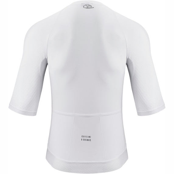 Caffeine and Cranks Pinnacle Jersey Blanc Mens