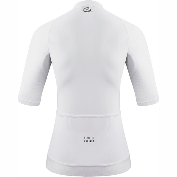 Caffeine and Cranks Pinnacle Jersey Blanc Womens