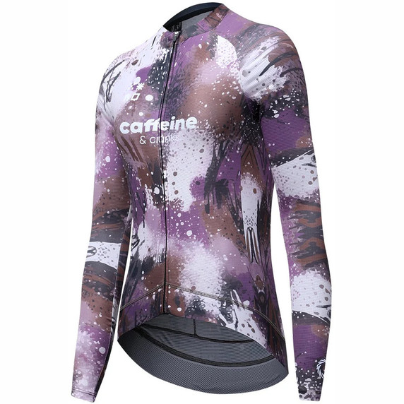 Caffeine and Cranks Sprayover Long Sleeve Jersey Mens