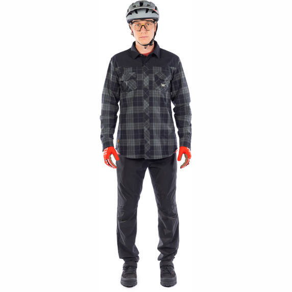 Fasthouse Adapt Long Sleeve Tech Flannel Black/Grey
