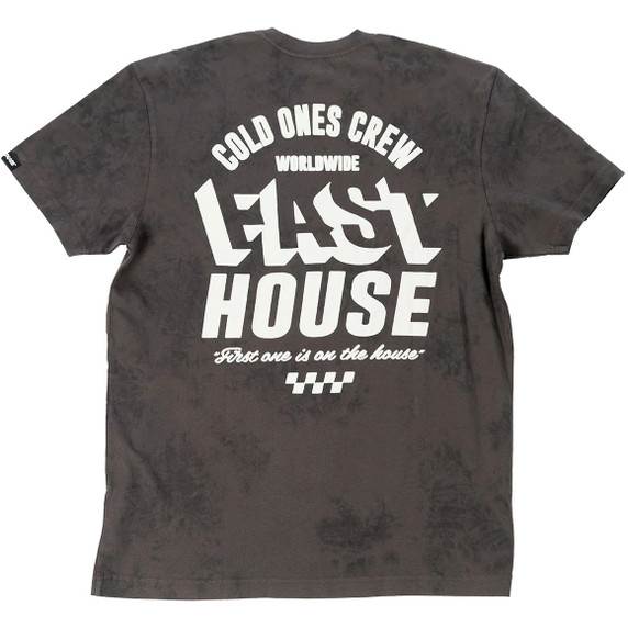 Fasthouse Cold Ones Short Sleeve Tee Black Crystal Wash