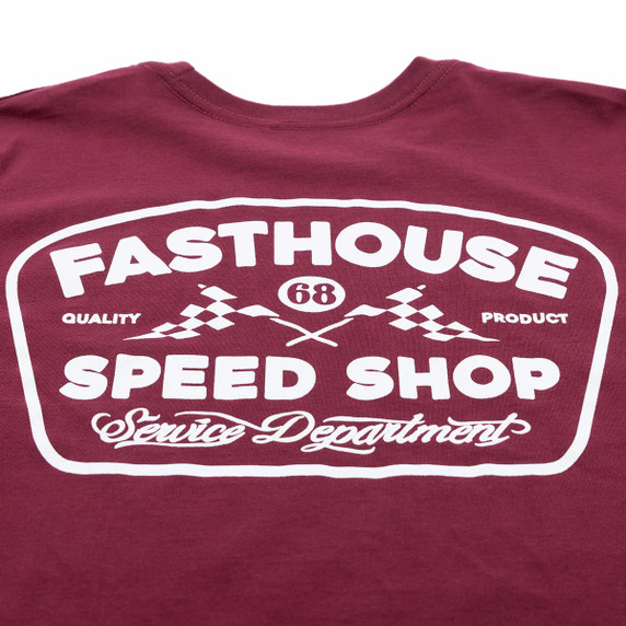 Fasthouse Wedged Short Sleeve Tee Maroon
