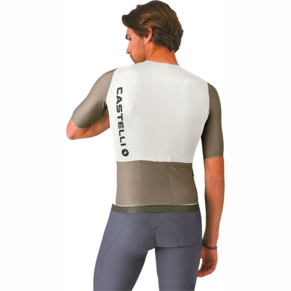 Castelli Corretto Jersey Ivory/Clay-Black