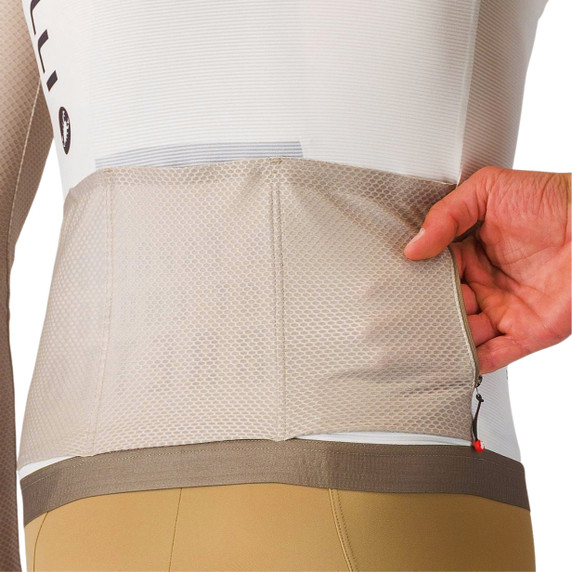 Castelli Corretto Long Sleeve Jersey Ivory/Clay-Black