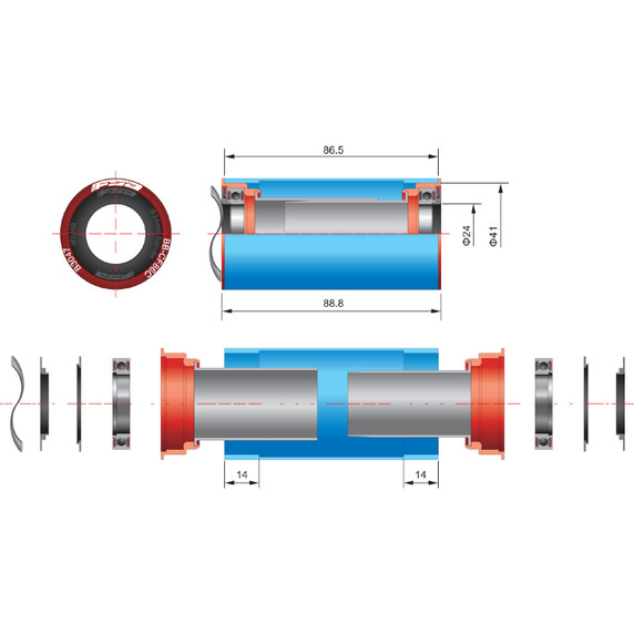 FSA MegaEXO BSA68 MTB Bottom Bracket 19mm