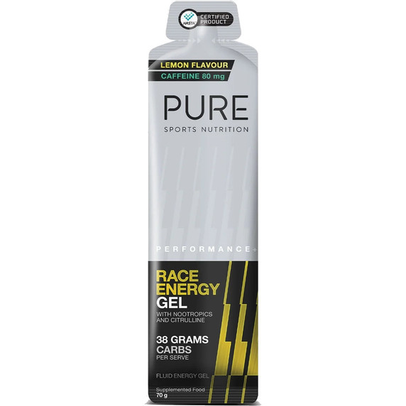 PURE Performance + Race Energy Gel - Lemon + Caffeine Inner