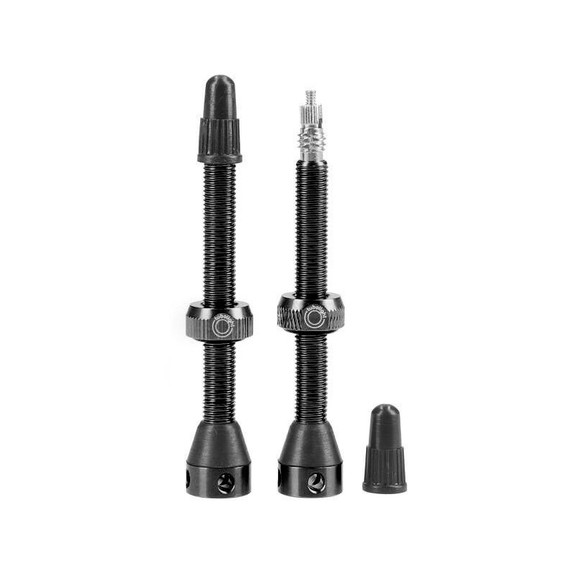 Tubolight Tubeless Valve Pair 70mm Black