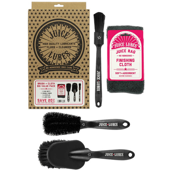Juice Lubes 3 x Brush & Cloth Kit