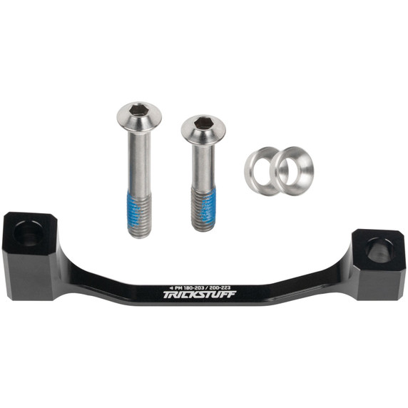 Trickstuff Postmount Brake Adapter 23mm Black W/ Titanium Bolts