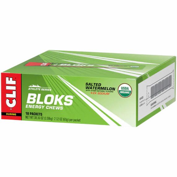 Clif Shot Bloks Energy Chews Salted Watermelon - Box of 18