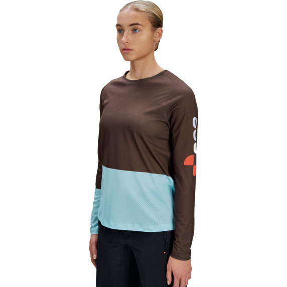 POC Womens Motion Air LS Jersey Bronzite Brown/Lazurite Blue