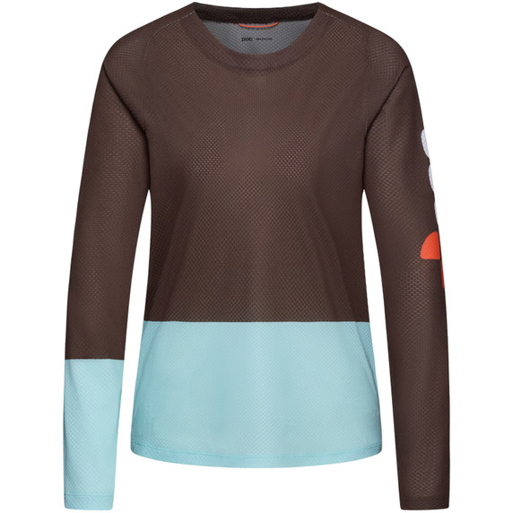 POC Womens Motion Air LS Jersey Bronzite Brown/Lazurite Blue