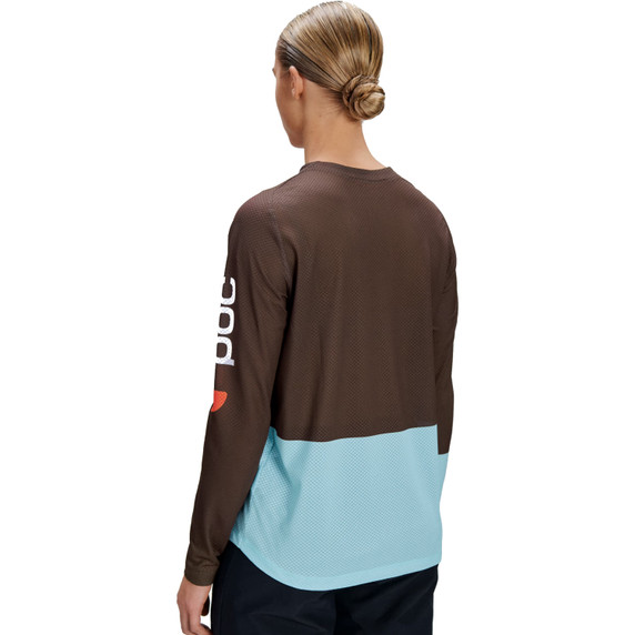 POC Womens Motion Air LS Jersey Bronzite Brown/Lazurite Blue