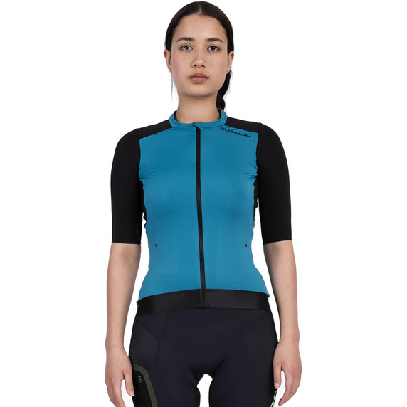Soomom Womens Escape Trailblock Cycling Jersey Ocean Teal