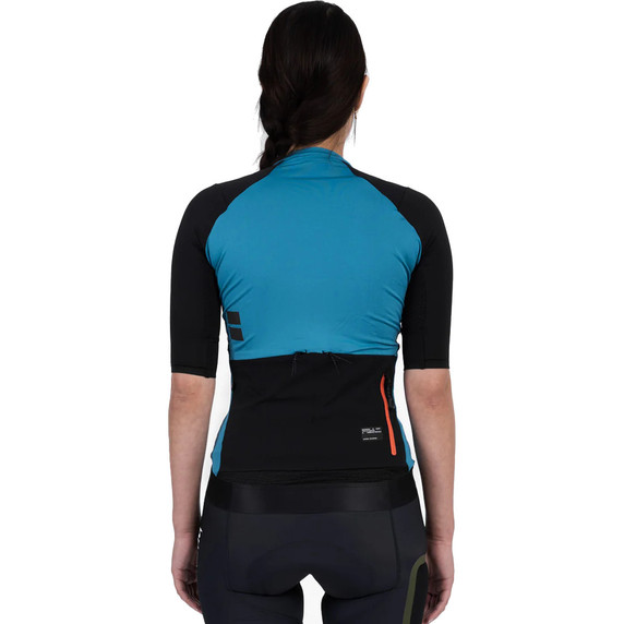 Soomom Womens Escape Trailblock Cycling Jersey Ocean Teal