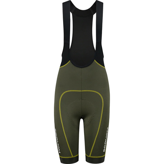 Soomom Womens Race Bib Shorts Army Green